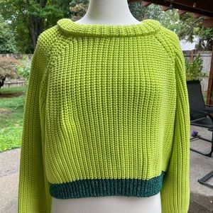 TopShop lime green sweater